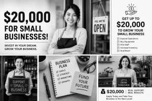 $20,000 for small businesses! $20,000 for small businesses!